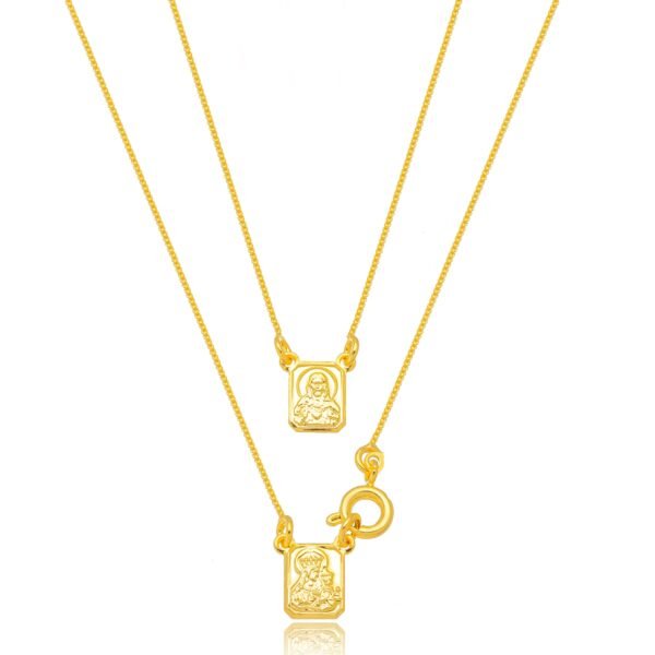 Colar Infantil Confeccionado em Banho de Ouro Amarelo 18K. Colar Comprimento:50cm com extensor Espessura: 0,5cm