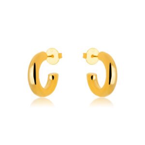 Detalhes do produto Brinco Argola Lisa Confeccionado em Banho de Ouro Amarelo 18K. Brinco Altura: 2,1cm Largura: 2cm Espessura: 0,6cm