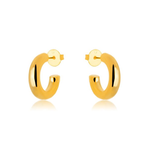 Detalhes do produto Brinco Argola Lisa Confeccionado em Banho de Ouro Amarelo 18K. Brinco Altura: 2,1cm Largura: 2cm Espessura: 0,6cm