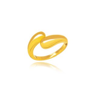 Detalhes do produto Anel Duas Pontas Confeccionado em Banho de Ouro Amarelo 18K. Anel Altura: 0,3cm Largura: 1,2cm