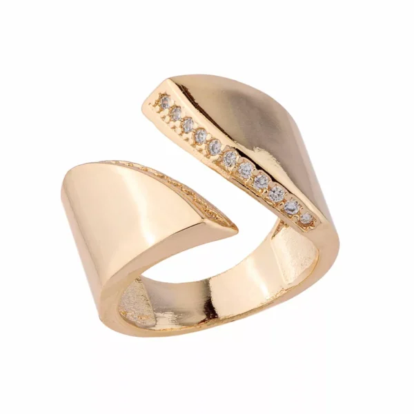 Detalhes do produto Anel Chapa Liso Confeccionado em Banho de Ouro Amarelo 18K. Anel Espessura: 1cm Largura: 0,2cm Altura: 0,1cm