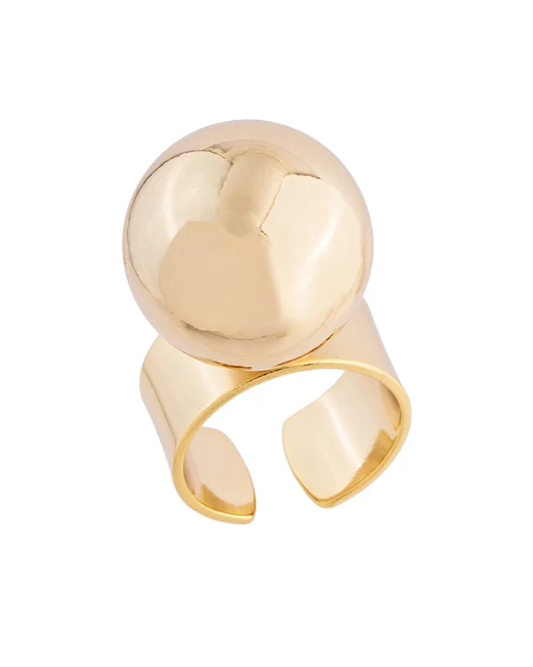 ANEL MAXI ESFERA DOURADO