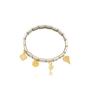 Pulseiras são acessórios que causam destaque em toda composição! Modelos como esse são versáteis e ficam lindíssimos quando usado sozinhos, com braceletes, ou até mesmo com outros modelos de pulseiras mais minimalista. Pulseira texturizado e liso é maravilhoso! Use em ocasiões especiais ou até mesmo em seu dia a dia e arrase na composição.