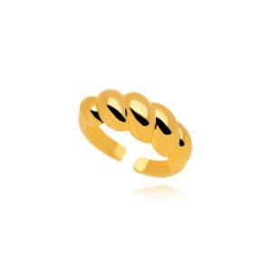 Com design moderno e elegante, o Anel Croissant é regulável, garantindo ajuste perfeito e conforto. Ideal para adicionar um toque de sofisticação ao seu visual.